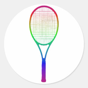 Tennis Racket Classic Round Sticker