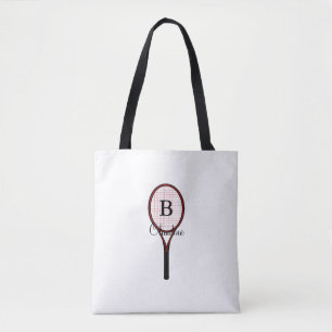 Tennis Racket Design All-Over-Print Tote Bags