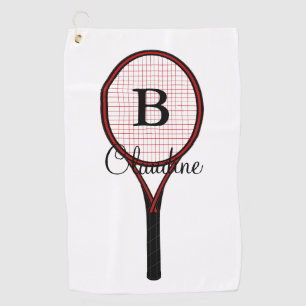 Tennis Racket Design Golf Serviette