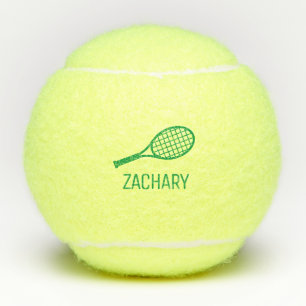Tennis Racket Monogram Name Personalized Balls