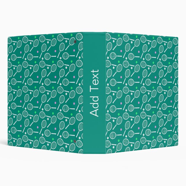 Tennis Racket Pattern  Binder (Background)