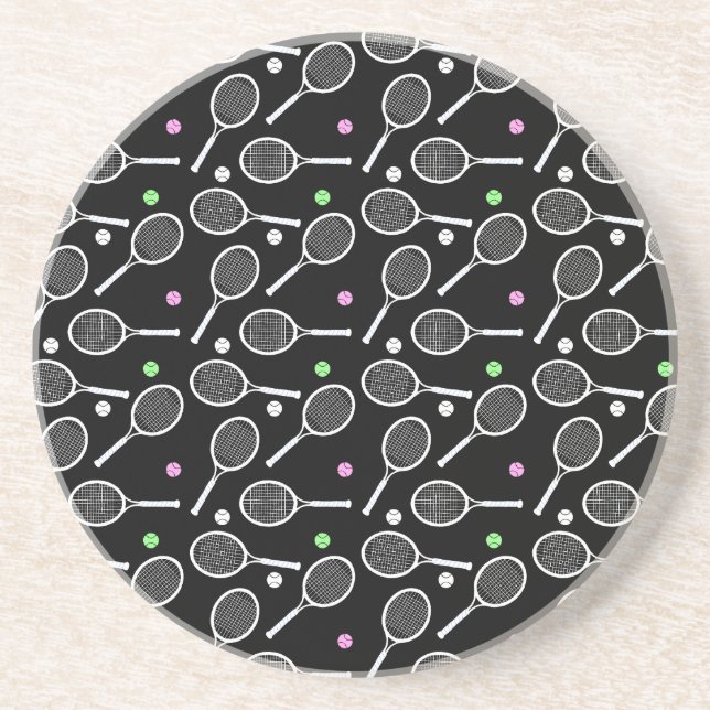 Tennis Racket Pattern  Coaster (Front)