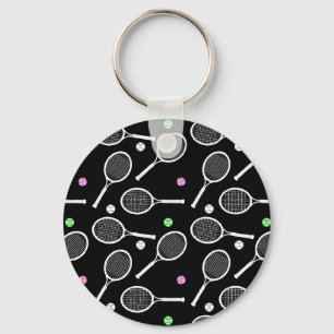 Tennis Racket Pattern  Keychain