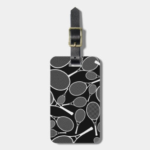 Tennis Racket Pattern Luggage Tag