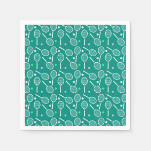Tennis Racket Pattern Napkin