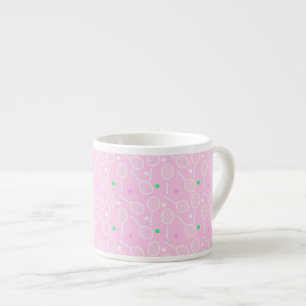 Tennis Racket Pattern Pink Espresso Cup
