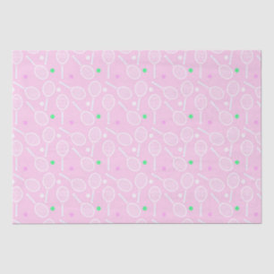 Tennis Racket Pattern Pink  Tissue Paper