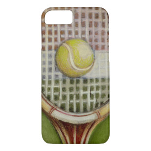 Tennis Racket with Ball Laying on Court iPhone 8/7 Case