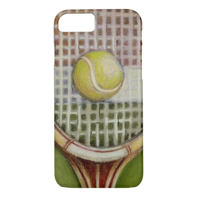 Tennis Racket with Ball Laying on Court Case-Mate iPhone Case (Back)
