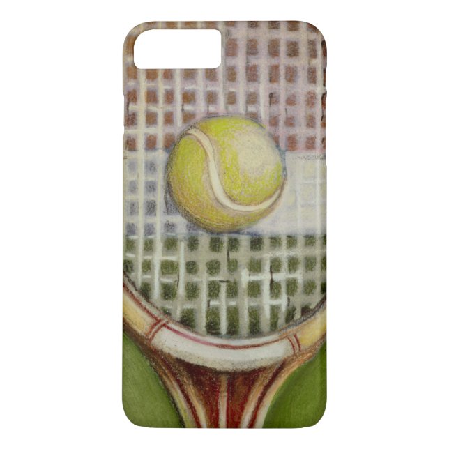 Tennis Racket with Ball Laying on Court Case-Mate iPhone Case (Back)
