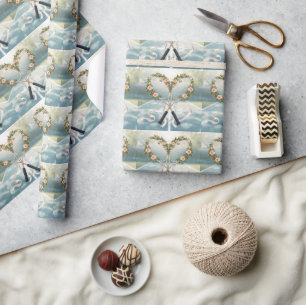 Tennis Racket with Floral Wrapping Paper