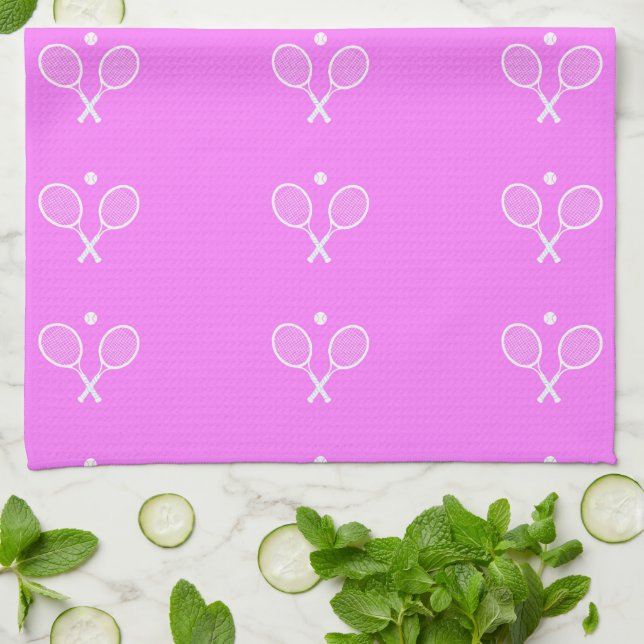 Tennis Rackets and Ball   Kitchen Towel (Folded)