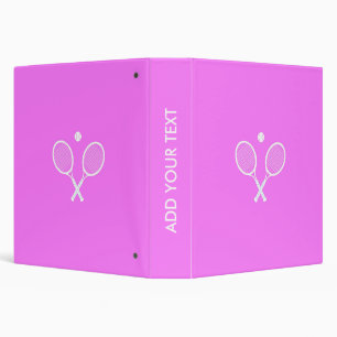 Tennis Rackets and Ball Pink Wellness Binder