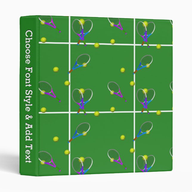 Tennis Rackets and Balls  Binder (Front/Spine)
