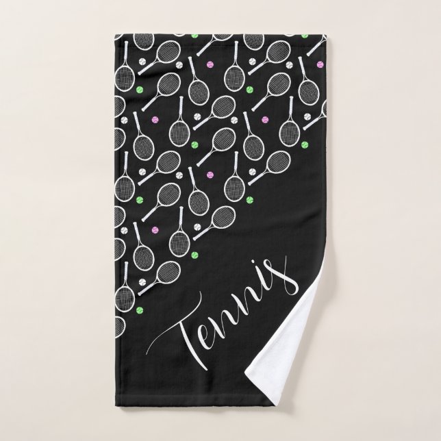 Tennis Rackets and Balls   Hand Towel (Hand Towel)