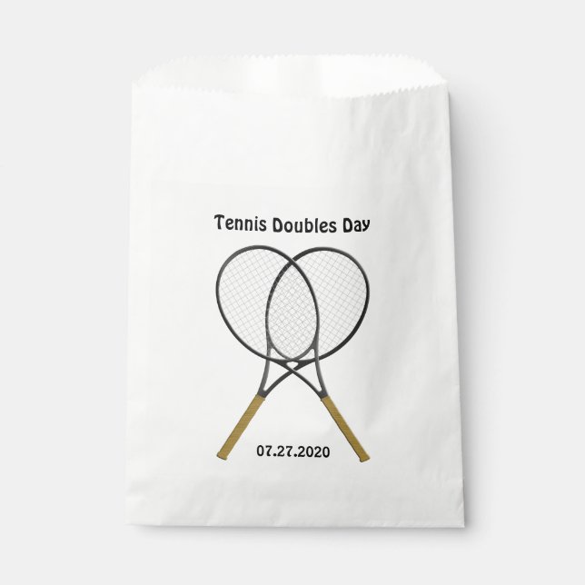 Tennis Rackets Custom Favour Bag (Front)