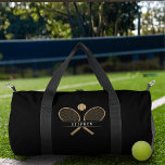 Tennis Rackets & Custom Name Duffle Bag<br><div class="desc">Gear up in style with this personalized tennis duffle bag, designed for athletes who want both function and flair. Featuring a sleek, sporty graphic of crossed rackets and a tennis ball, along with space to customize a name, this bag makes the perfect gift for tennis players of all ages and...</div>