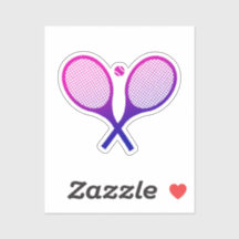 Tennis Rackets Magenta to Purple Ombre