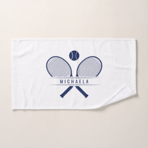Tennis Rackets & Name Sports Hand Towel