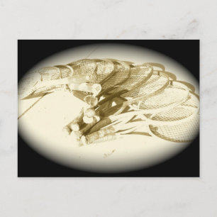 TENNIS RACKETS POSTCARD