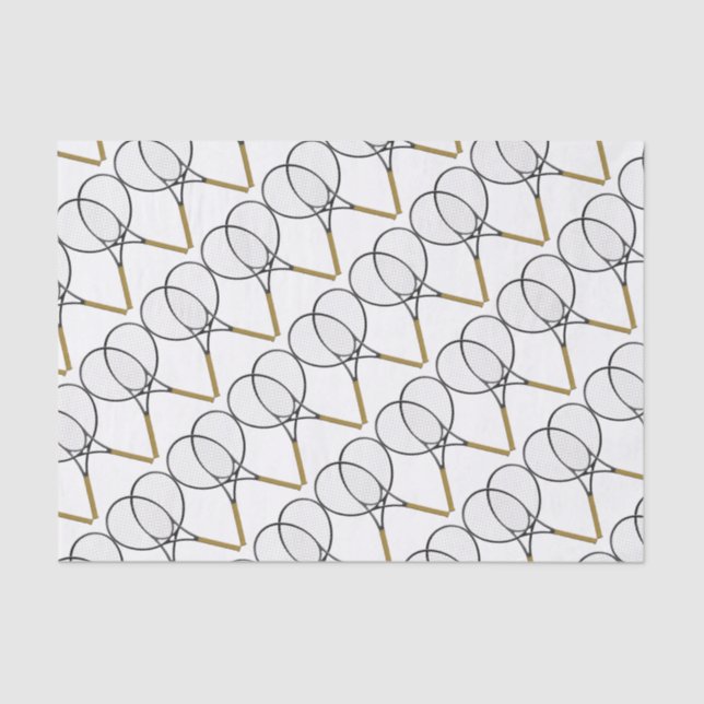 Tennis Rackets Sport Design Tissue Paper (Front)