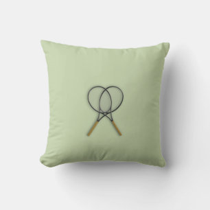Tennis Rackets Sports Design Throw Pillow