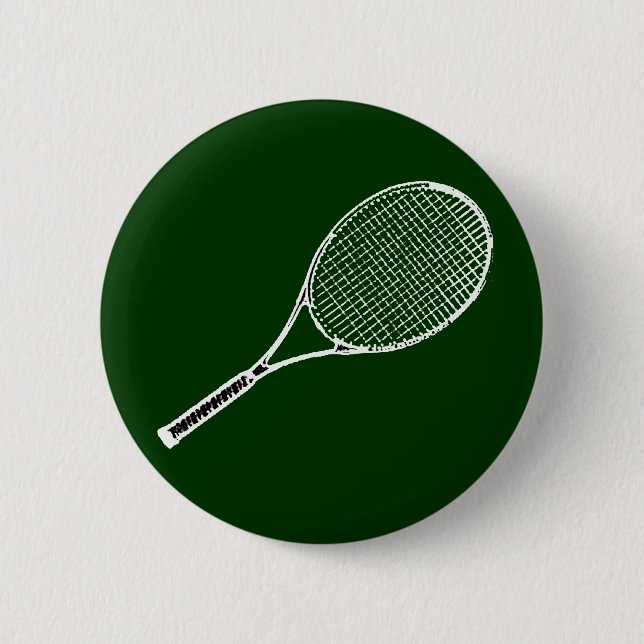 tennis racquet 2 inch round button (Front)