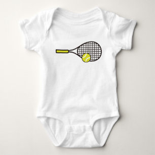 Tennis Racquet and Ball Baby Bodysuit