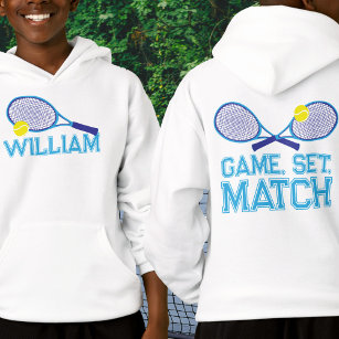 Tennis racquet and ball blue cyan graphic custom