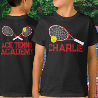 Tennis racquet and ball red white graphic custom