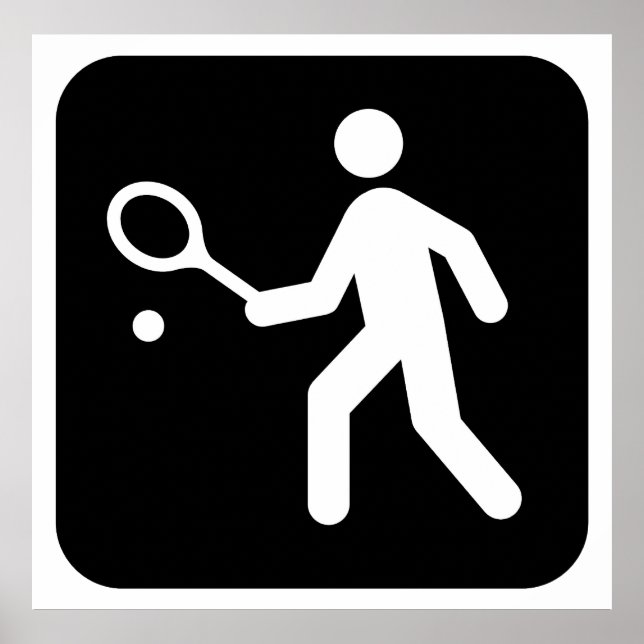 Tennis Racquetball Pictogram Poster (Front)