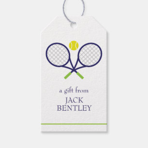 Tennis Racquets Personalized Gift Tags