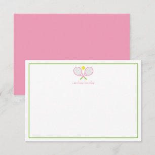 Tennis Racquets Personalized Note Cards
