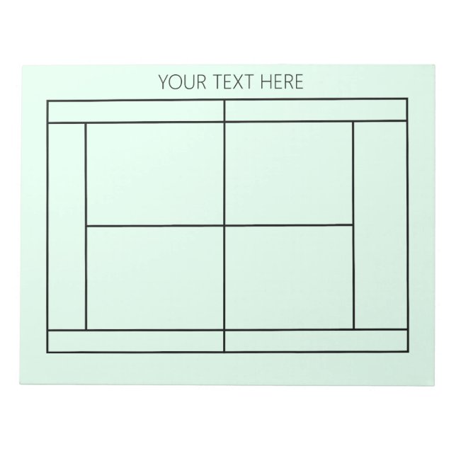 Tennis Record Notepad - Custom Text (Front)