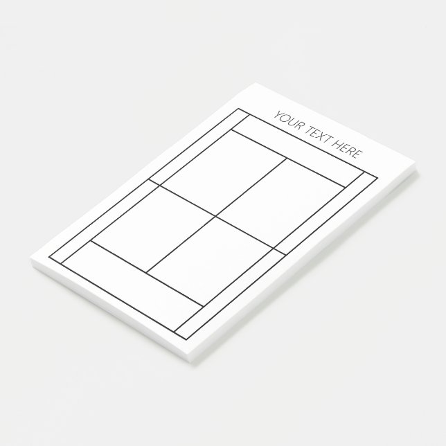 Tennis Record Post-it Notes - Custom Text         (Angled)