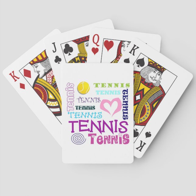 Tennis Repeating Playing Cards (Back)