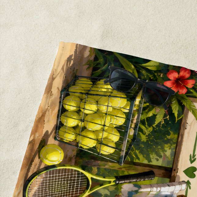 Tennis Retirement  Beach Towel (In Situ)