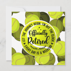 Tennis Retirement for Player and fan Card