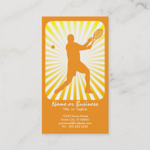 tennis : retro rays : business card