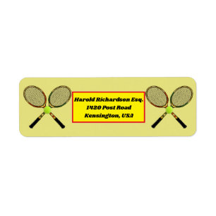 Tennis Return Address Label