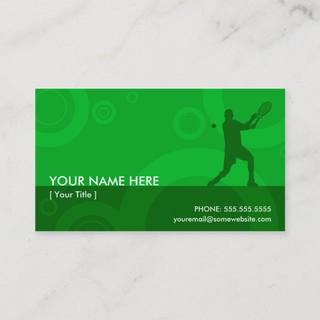tennis rings business card (Front)