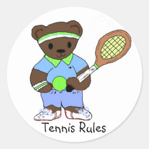 Tennis Rules Classic Round Sticker