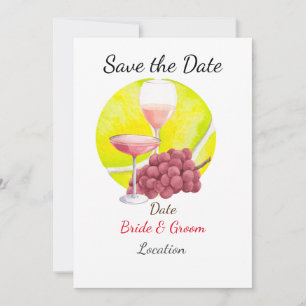 Tennis Save the date foe Tennis Player wedding Invitation