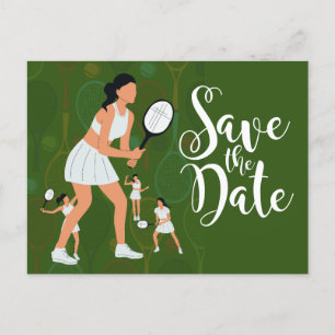 Tennis Save the Date invitation Card