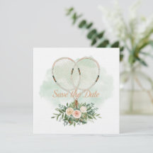 Tennis Save the date Invitation for Wedding