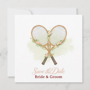 Tennis Save the date Invitation  for Wedding 