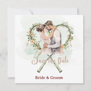 Tennis Save the date Invitation  for Wedding 