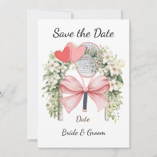 Tennis Save the date  Tennis Player wedding Invitation