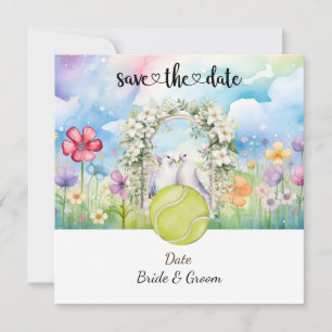 Tennis Save the date Wedding Party Invitation