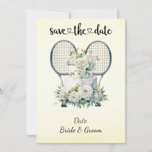 Tennis Save the date Wedding Party Invitation